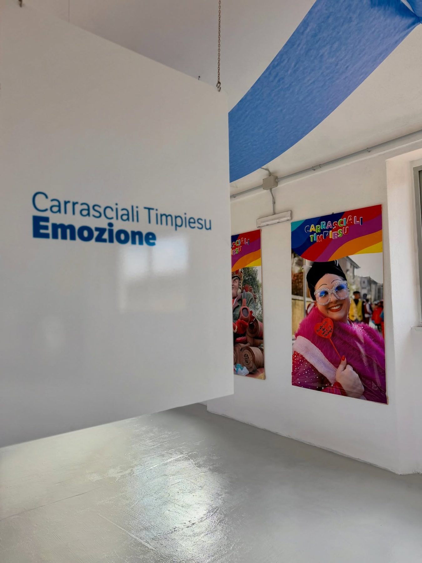 Allestimento della mostra Carrasciali Timpiesu a Tempio Pausania